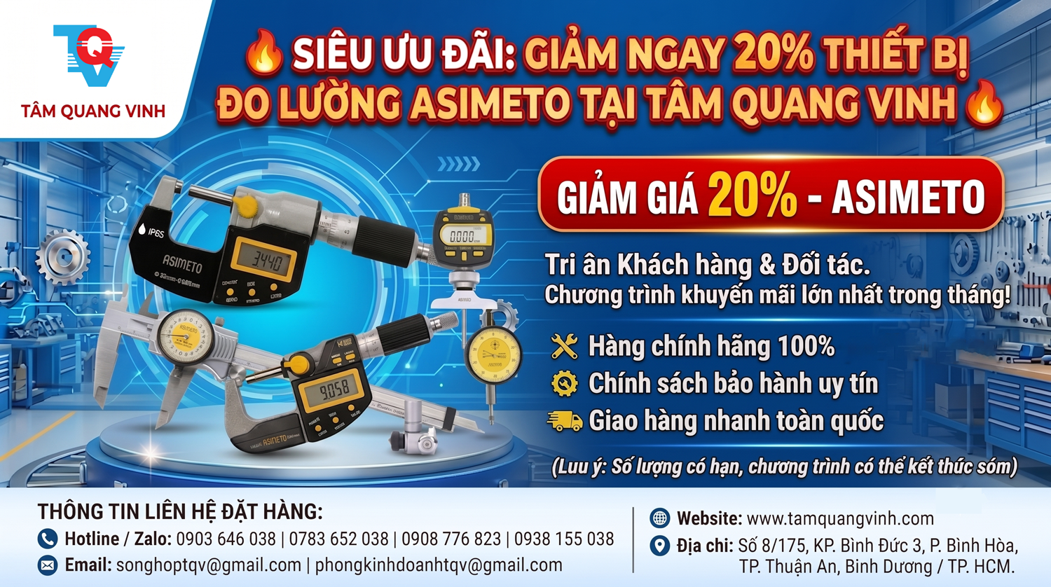 SIÊU ƯU ĐÃI: GIẢM NGAY 20% THIẾT BỊ ĐO LƯỜNG ASIMETO TẠI TÂM QUANG VINH